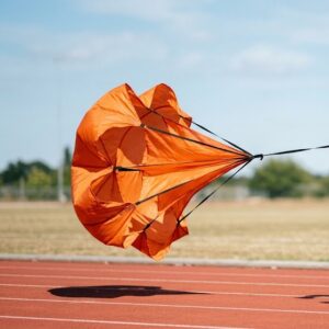Sprint-Fallschirm aufgeklappt, Widerstandstraining für Geschwindigkeit und Kraft